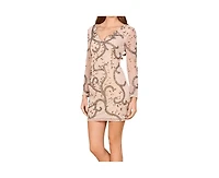 Lara Women's Long Sleeve Beaded Cocktail Dress