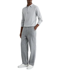 Reiss Men's Dillingham Half Button Wide Ribbed Polo Shirt