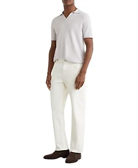 Reiss Men's Reury Open Collar Textured Polo Shirt
