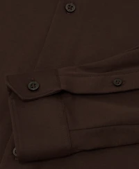 Reiss Men's Half-Button Cable-Knit Wool Shirt