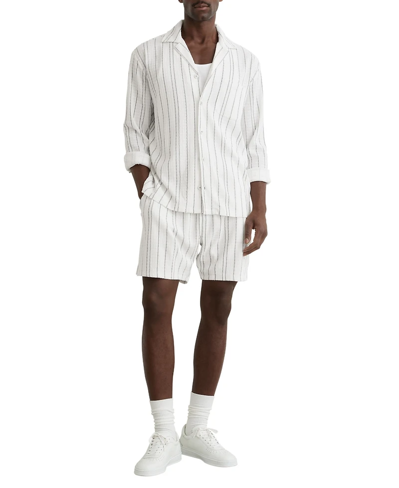 Reiss Men's Ford Textured Stripe Shirt