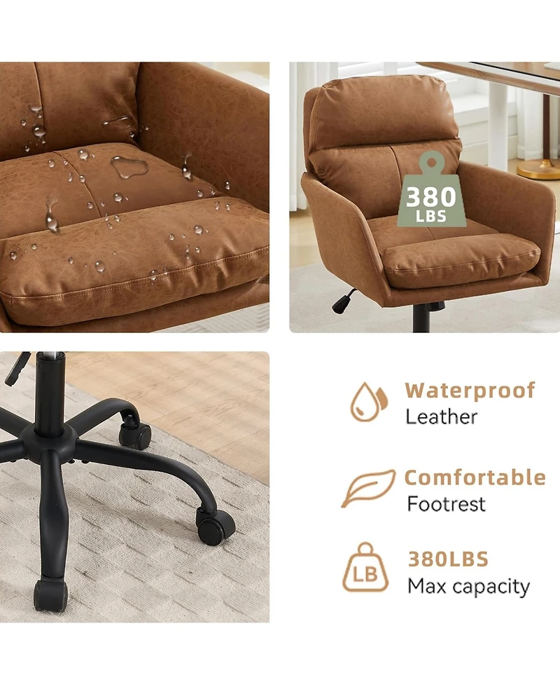 Rainsken Pu Leather Office Desk Chair