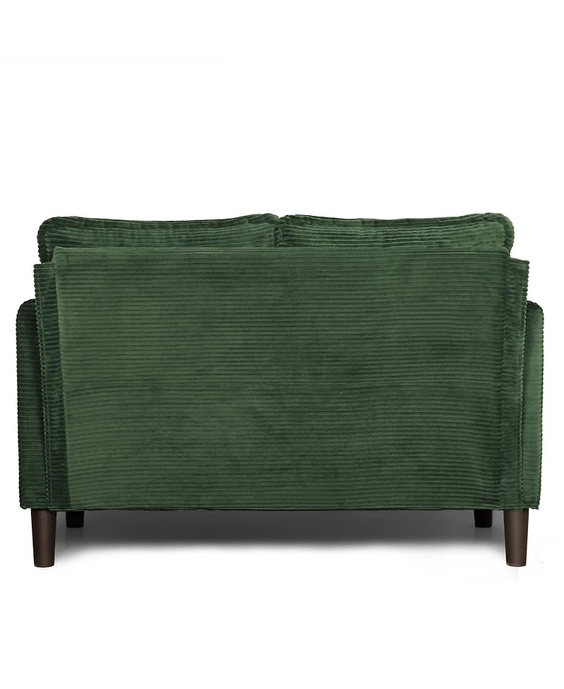 Streamdale Furniture 48" Corduroy Loveseat Couch with Cushions & Side Storage