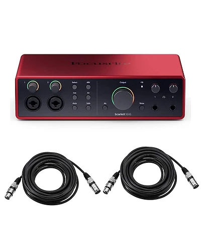 Focusrite Scarlett 16i16 4th Gen Usb Audio Interface with Software Suite and Xlr Cable