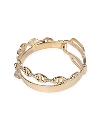 Pre-Owned Hermes Double Tour Collier De Chien Diamond Bracelet in 18k Yellow Gold 0.79 Ctw
