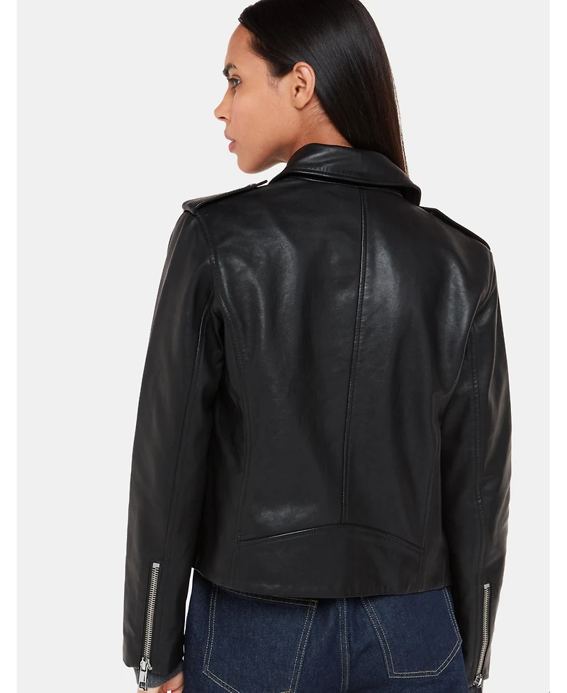 Whistles Women's Agnes Pocket Leather Jacket
