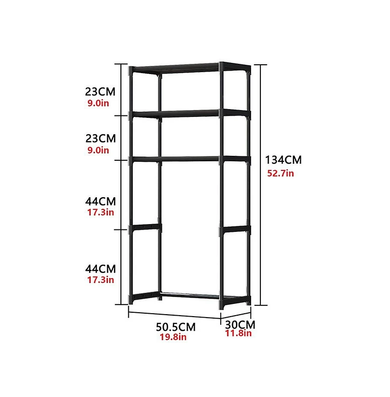 homfan Space-Saving 3 Tier Over The-Toilet Storage Shelf - Freestanding Bathroom Organizer Rack Sturdy and Easy Assembly Ideal