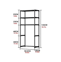 homfan Space-Saving 3 Tier Over The-Toilet Storage Shelf - Freestanding Bathroom Organizer Rack Sturdy and Easy Assembly Ideal