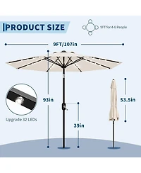 gaomon Feet Outdoor Table Patio Umbrella