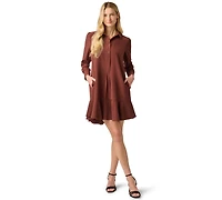 Adrianna Papell Women's Lace Tiered Shirt Shift Midi Dress