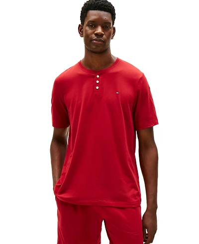 Tommy Hilfiger Men's Short Sleeve Solid Henley