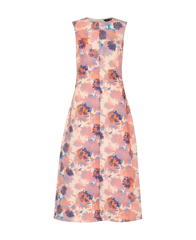 Whistles Women's Sleeveless Floral Textured Midi Dress