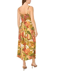 Msk Women's Floral Challis Smocked Maxi Dress