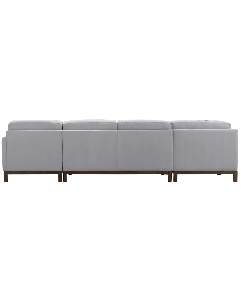 Virton 4-Piece Fabric Chaise Sectional Sofa