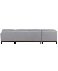 Virton 4-Piece Fabric Chaise Sectional Sofa
