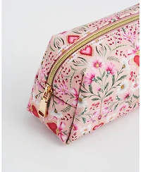Fable England Women's Floral Heart Cosmetic Pouch