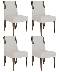 Amelie -Piece Wood Upholstered Dining Chair Set