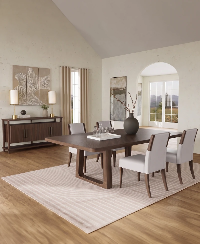 Amelie 6-Piece Wood Upholstered Dining Chair Set