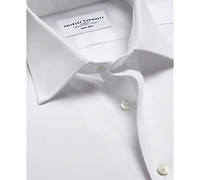 Charles Tyrwhitt Men's Spread Collar Rounded Cuffs Solid Dress Shirt