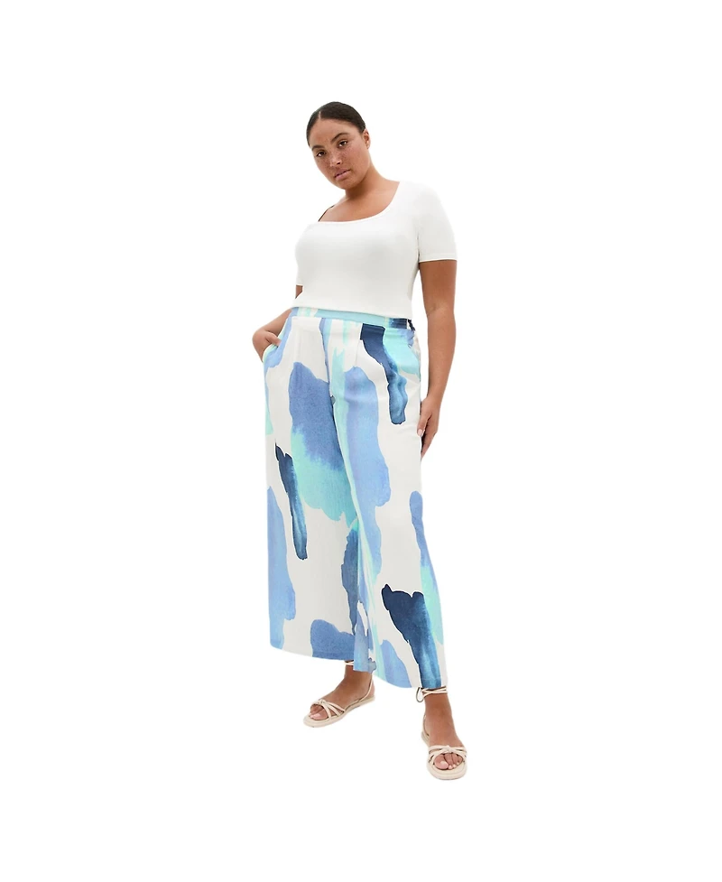 City Chic Plus Surface Level Print Pant