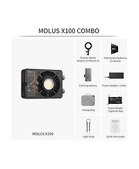 Zhiyun Molus X100 100W Bi-Color Pocket Cob Led Light Combo Kit