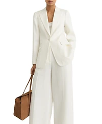 Reiss Women's Linen-Blend Single-Breasted Suit Jacket