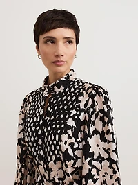 Phase Eight Women's Dolly Mandarin Collar Mini Shirt Dress