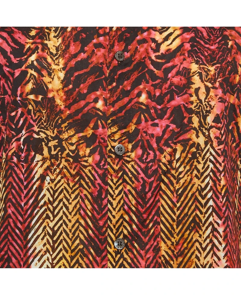 Pre-Owned Roberto Cavalli Women's Abstract Print Cotton Long Sleeve Shirt