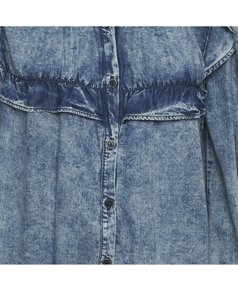 Pre-Owned Isabel Marant Women's Chambray Ruffle Top