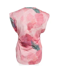 Pre-Owned Isabel Marant Women's Floral Print Jersey V-Neck T-Shirt