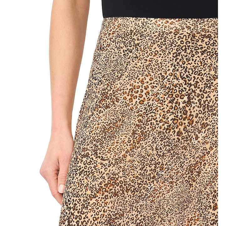 CeCe Women's Bias Printed Midi Skirt