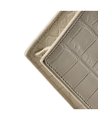 Pre-Owned Saint Laurent Uptown Chain Wallet Embossed Leather