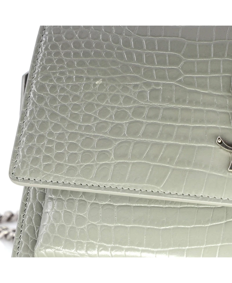 Pre-Owned Saint Laurent Medium Sunset Crossbody Bag Embossed Leather