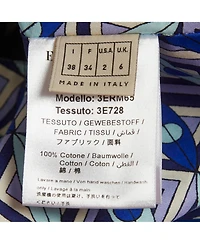 Pre-Owned Emilio Pucci Women's Printed Cotton Tie-Up Crop Top