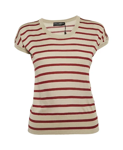 Pre-Owned Dolce & Gabbana Women's Striped Knit Top