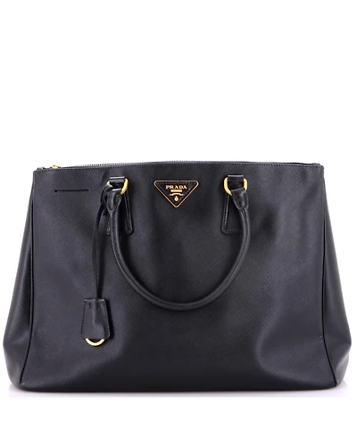 Pre-Owned Prada Large Double Zip Lux Tote Saffiano Leather