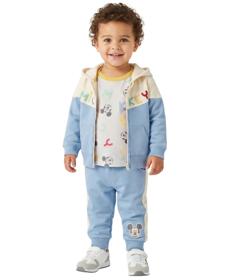 Disney Baby Boys' Hooded Jacket, T-Shirt and Pants, 4-Piece Set