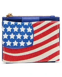 Betsey Johnson Glitter American Flag Mini Snap Wallet