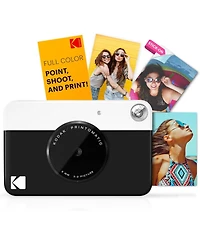 Kodak Printomatic Instant Camera Gift Bundle with Pink Case, 20 Zink Sheets, Album and More