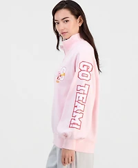 Strawberry Shortcake Juniors' Quarter-Zip Long-Sleeve Fleece Sweatshirt