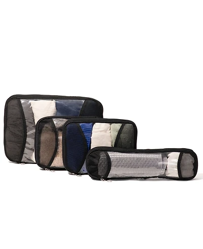 Baggallini Zipper Compression 4-Piece Cube Set