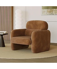 gaomon Modern Accent Chair, Wood Frame Sofa Chair, Comfortable Reading Armchair for Living Room, Bedroom, Apartment, Corner