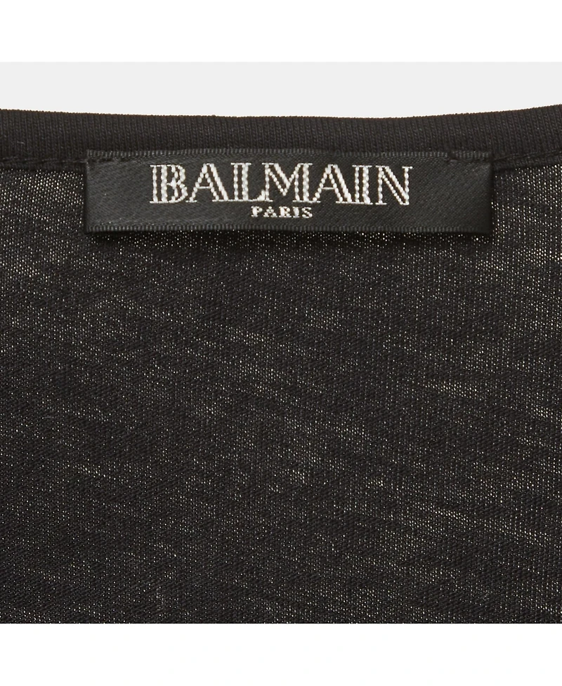Pre-Owned Balmain Women's Logo Print Jersey Tank Top