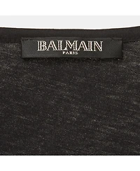 Pre-Owned Balmain Women's Logo Print Jersey Tank Top