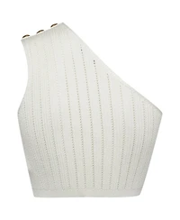 Pre-Owned Balmain Women's Pointelle Knit One Shoulder Top