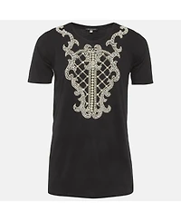 Pre-Owned Balmain Women's Pearl Embellished Jersey T-Shirt