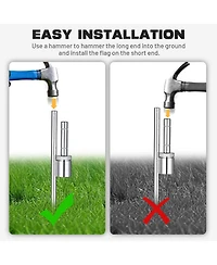 InstaHibit 10 Pack Feather Flag Ground Spike 20 Inch Ground Stake Flag Base Heavy Duty Flag Pole Holder