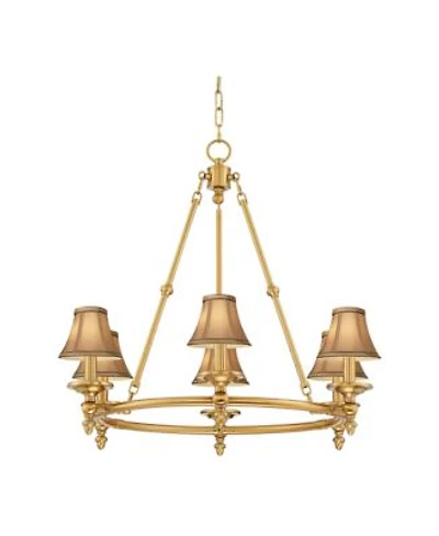 Stiffel Hartley 28 Inch Wide 6-Light Chandelier with Shades