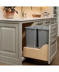 Rev-a-Shelf Dual Pullout Trash Cans Soft-close Slides, 4WCSC-2150DM-2