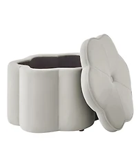 Streamdale Furniture Velvet Storage Ottoman Set of 2